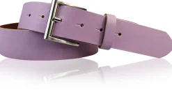 ALL DAY: klassischer Gürtel 4 cm 100% Leder mit silberner italienischer Gürtelschnalle