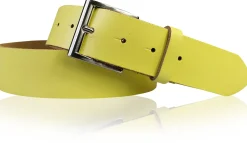 ALL DAY: klassischer Gürtel 4 cm 100% Leder mit silberner italienischer Gürtelschnalle
