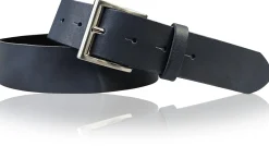 ALL DAY: klassischer Gürtel 4 cm 100% Leder mit silberner italienischer Gürtelschnalle
