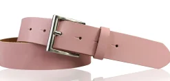 ALL DAY: klassischer Gürtel 4 cm 100% Leder mit silberner italienischer Gürtelschnalle
