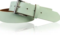 ALL DAY: klassischer Gürtel 4 cm 100% Leder mit silberner italienischer Gürtelschnalle