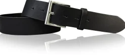 ALL DAY: klassischer Gürtel 4 cm 100% Leder mit silberner italienischer Gürtelschnalle
