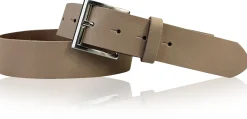 ALL DAY: klassischer Gürtel 4 cm 100% Leder mit silberner italienischer Gürtelschnalle