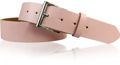 ALL DAY: klassischer Gürtel 4 cm 100% Leder mit silberner italienischer Gürtelschnalle