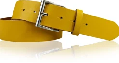 ALL DAY: klassischer Gürtel 4 cm 100% Leder mit silberner italienischer Gürtelschnalle