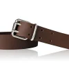 Arbeitsgürtel 4 cm, Stahl-Gürtelschnalle, Rindsleder, bis Bundweite 125cm, 100% echtes Leder