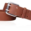 Arbeitsgürtel, 4,5 cm, Vollrindleder, Stahlschnalle, Doppeldorngürtel, heavy duty