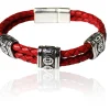 Armband mit Lederkordel und tollen Zierteilen für Damen
