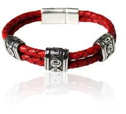 Armband mit Lederkordel und tollen Zierteilen für Damen
