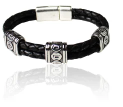 Armband mit Lederkordel und tollen Zierteilen für Damen