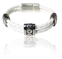 Armband mit Lederkordel und tollen Zierteilen für Damen