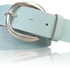 AUDREY: Damen Ledergürtel 4 cm in aktuellen Farben mit halbrunder Gürtelschnalle