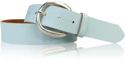 AUDREY: Damen Ledergürtel 4 cm in aktuellen Farben mit halbrunder Gürtelschnalle