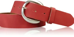 AUDREY: Damen Ledergürtel 4 cm in aktuellen Farben mit halbrunder Gürtelschnalle