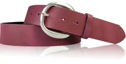 AUDREY: Damen Ledergürtel 4 cm in aktuellen Farben mit halbrunder Gürtelschnalle
