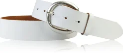 AUDREY: Damen Ledergürtel 4 cm in aktuellen Farben mit halbrunder Gürtelschnalle
