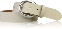 AUDREY: Damen Ledergürtel 4 cm in aktuellen Farben mit halbrunder Gürtelschnalle