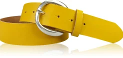 AUDREY: Damen Ledergürtel 4 cm in aktuellen Farben mit halbrunder Gürtelschnalle