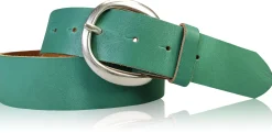 AUDREY: Damen Ledergürtel 4 cm in aktuellen Farben mit halbrunder Gürtelschnalle