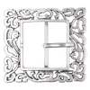 Auffällige, große Gürtelschnalle silber, Dornschnalle für 4,5 cm Riemen