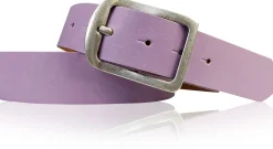BERLIN Damen Ledergürtel 4 cm Echtledergürtel silberne Dornschnalle Retrostyle