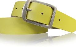 BERLIN Damen Ledergürtel 4 cm Echtledergürtel silberne Dornschnalle Retrostyle