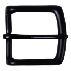 Best Patina® Gürtelschnalle, massiv Messing, schwarz, zeitlose Gürtelschnalle 4 cm