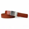 Best Patina® heavy duty-Gürtel, stufenlos einstellbar, Edelstahlschnalle silbern, pflanzlich gegerbtes Sattlerleder 3,8 cm