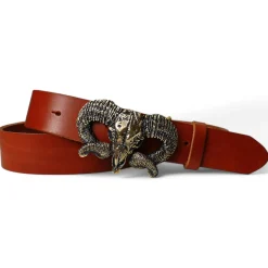 Best Patina® hochwertiger Herrengürtel 4cm, Sattlerleder, Messingschnalle Handguss