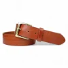 Best Patina® hochwertiger 4 cm Herrengürtel, massive Messingschnalle, pflanzlich gegerbtes Sattlerleder