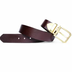 Best Patina® hochwertiger 4 cm Herrengürtel, massive Messingschnalle, pflanzlich gegerbtes Sattlerleder