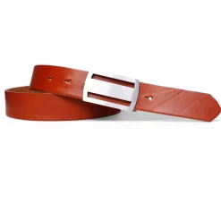 Best Patina® hochwertiger 3,5 cm Herrengürtel, Edelstahlschnalle, pflanzlich gegerbtes Sattlerleder