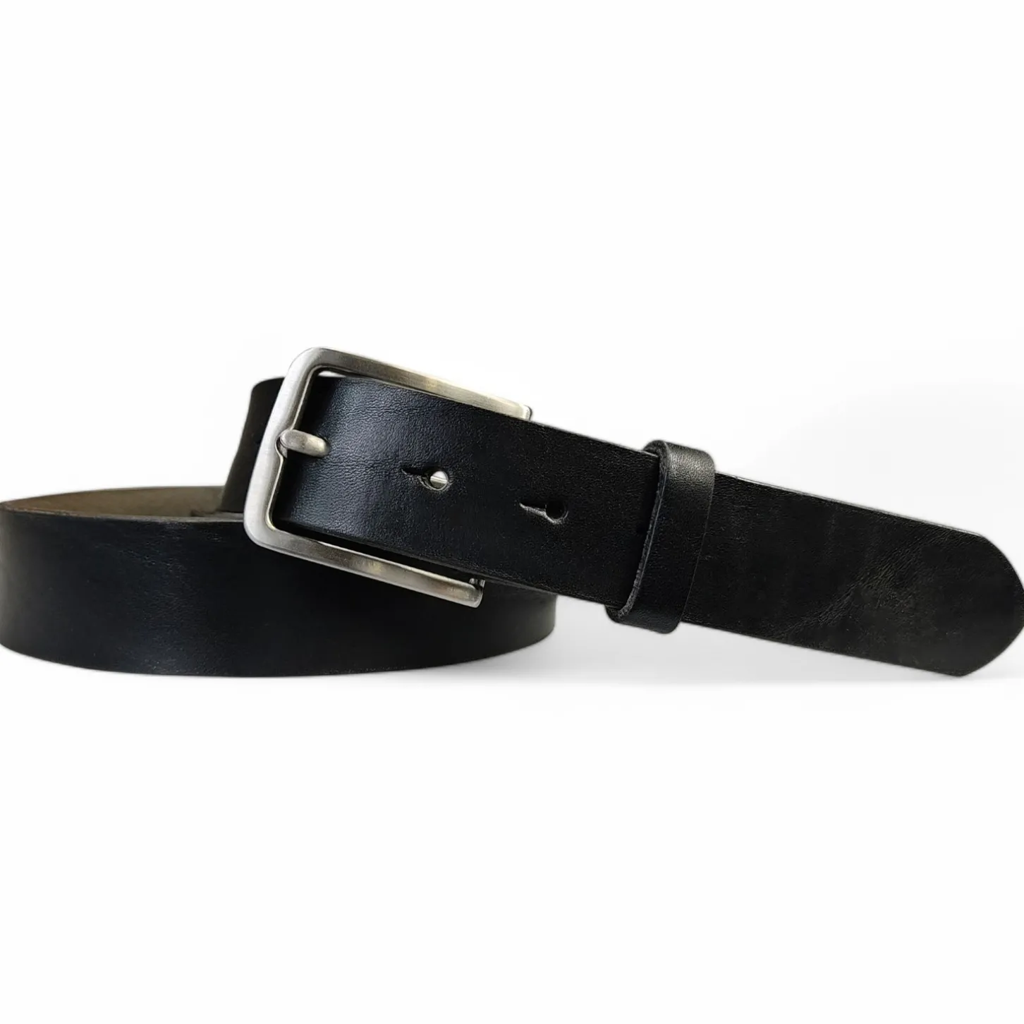Best Patina® hochwertiger Herrengürtel 35mm, elegante Edelstahlschnalle, pflanzlich gegerbtes Sattlerleder, 3,5 cm
