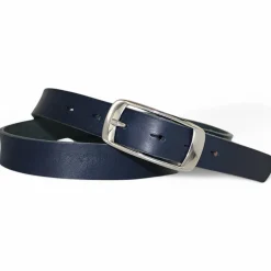 Best Patina® hochwertiger Damen Ledergürtel 2,5 cm, Edelstahlschnalle silbern poliert