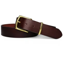 Best Patina® hochwertiger 4 cm Herrengürtel, massive Messingschnalle, pflanzlich gegerbtes Sattlerleder