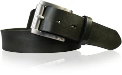 Best Patina® Ledergürtel 4cm , massive Edelstahlschnalle, gebürstet