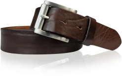 Best Patina® Ledergürtel 4cm , massive Edelstahlschnalle, gebürstet