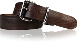 Best Patina® robuster Arbeitsgürtel 4 cm, Sattlerleder, massive Stahl-Rollschnalle , heavy duty