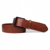 Best Patina® Vintage-Leder 4 cm, Messingschnalle mattschwarz, hypoallergen, nicht reflektierend
