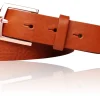 Best& Timeless hochwertiger Damen Ledergürtel 3 cm, roségoldene Gürtelschnalle, vegetabiles Leder