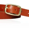 Best&Timeless hochwertiger Damen Ledergürtel 2,5 cm, massiv Messing Gürtelschnalle, vegetabiles Leder