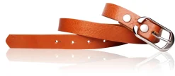 Best&Timeless hochwertiger Damen Ledergürtel 2,5 cm, silberne Gürtelschnalle, vegetabiles Leder