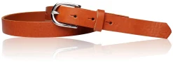 Best&Timeless hochwertiger Damen Ledergürtel 2,5 cm, silberne Gürtelschnalle, vegetabiles Leder