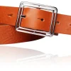 Best&Timeless hochwertiger Damen Ledergürtel 3 cm, silberne Gürtelschnalle, vegetabiles Leder