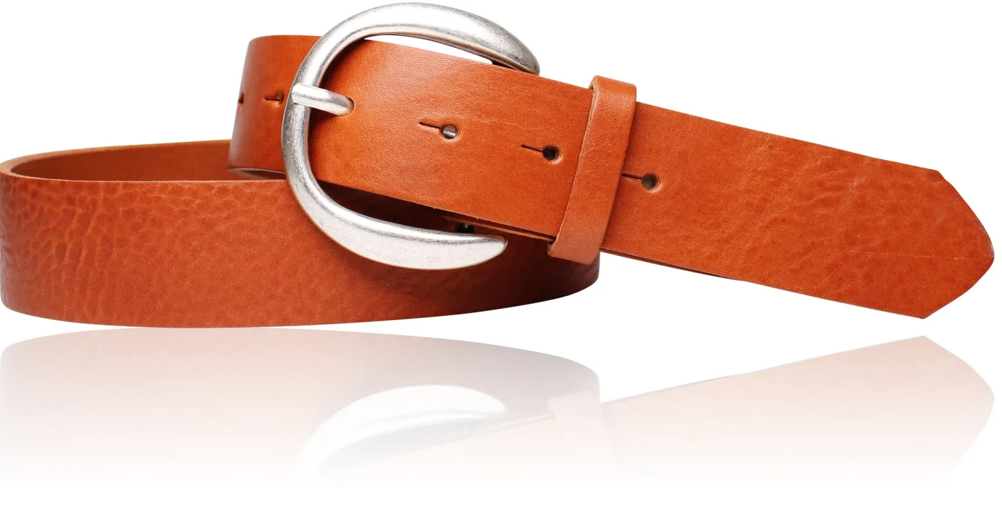 Best&Timeless hochwertiger Damen Ledergürtel 4 cm, echt versilberte Gürtelschnalle, vegetabiles Leder