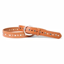 Best&Timeless hochwertiger Nietengürtel 3 cm, durchgelocht, silber