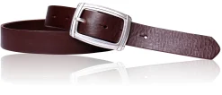 Best&Timeless hochwertiger Damen Ledergürtel 3 cm, silberne Gürtelschnalle, vegetabiles Leder