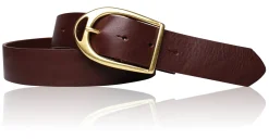 Best&Timeless hochwertiger Damen Ledergürtel 4 cm, massiv Messing Gürtelschnalle, vegetabiles Leder