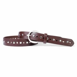 Best&Timeless hochwertiger Nietengürtel 3 cm, durchgelocht, silber