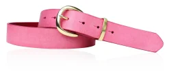 Best&Timeless hochwertiger Damen Ledergürtel 3 cm, Messing Gürtelschnalle+ Schlaufe, Leder